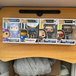 Funko Pop 4 Set/Pack! (Video Games/ Gaming) Cyberpunk, Megaman, Halo